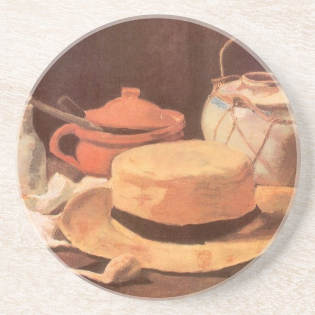 Vincent van Gogh - Still Life w Yellow Straw Hat Coaster (Front)