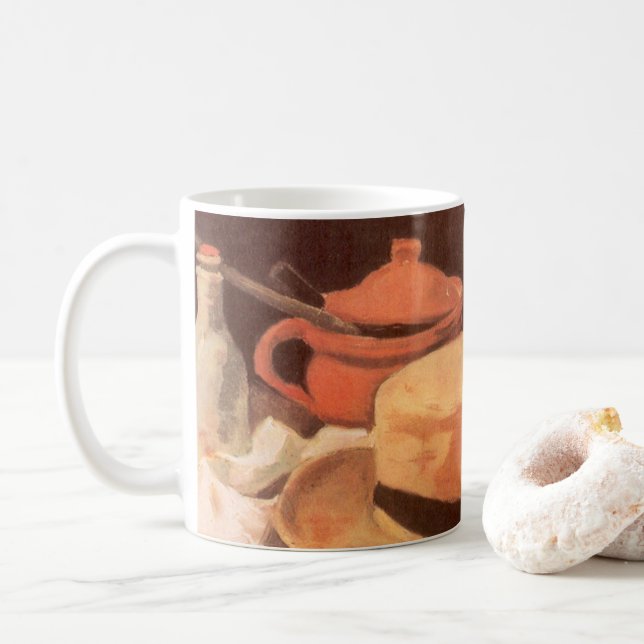 Vincent van Gogh - Still Life w Yellow Straw Hat Coffee Mug (With Donut)