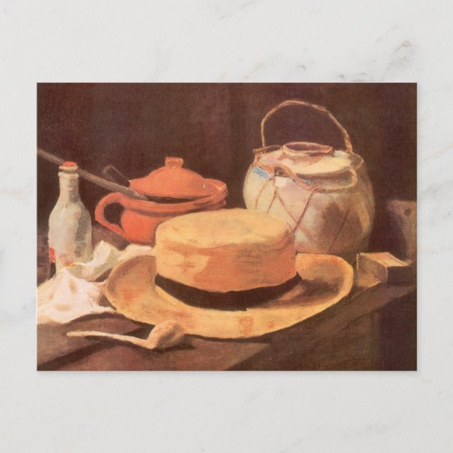 Vincent van Gogh - Still Life w Yellow Straw Hat Postcard (Front)