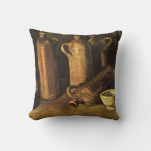 Vincent van Gogh - Still Life with 4 Stone Bottles Cushion