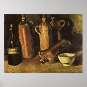 Vincent van Gogh - Still Life with 4 Stone Bottles Poster