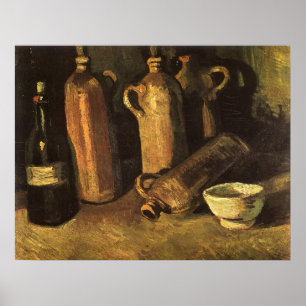 Vincent van Gogh - Still Life with 4 Stone Bottles Poster