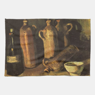 Vincent van Gogh - Still Life with 4 Stone Bottles Tea Towel