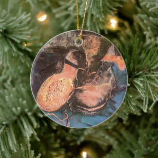 Vincent van Gogh - Still Life with a Pair of Shoes Ceramic Tree Decoration