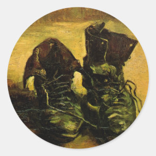 Vincent van Gogh - Still Life with a Pair of Shoes Classic Round Sticker