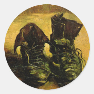 Vincent van Gogh - Still Life with a Pair of Shoes Classic Round Sticker