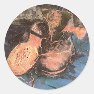 Vincent van Gogh - Still Life with a Pair of Shoes Classic Round Sticker