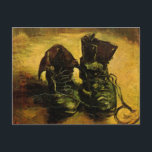 Vincent van Gogh - Still Life with a Pair of Shoes Postcard<br><div class="desc">A Pair of Shoes (1886) by Vincent van Gogh is a vintage Post Impressionism fine art still life painting. A still life of an old pair of peasant shoes or worker boots. About the artist: Vincent Willem van Gogh (1853-1890) was a Post Impressionist painter whose work was most noteable for...</div>