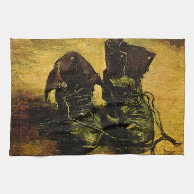 Vincent van Gogh - Still Life with a Pair of Shoes Tea Towel (Horizontal)