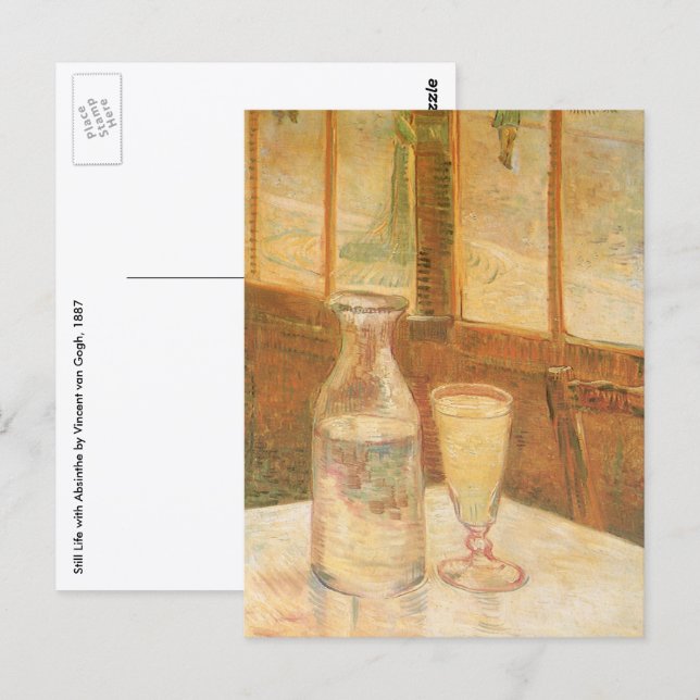 Vincent van Gogh - Still Life with Absinthe Postcard (Front/Back)