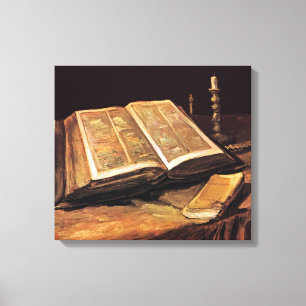Vincent Van Gogh - Still Life With Bible Canvas Print