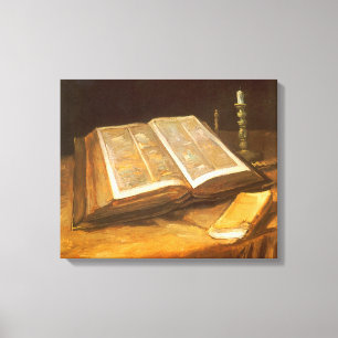 Vincent van Gogh - Still Life with Bible Canvas Print