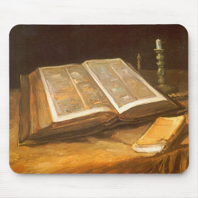 Vincent van Gogh - Still Life with Bible Mouse Mat (Front)