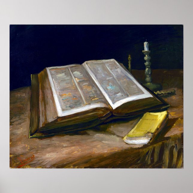 Vincent van Gogh Still Life with Bible Poster (Front)