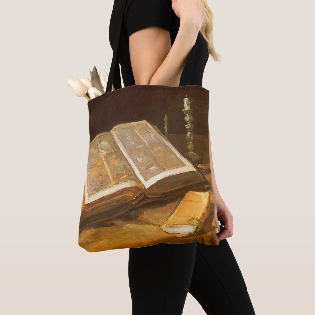 Vincent van Gogh - Still Life with Bible Tote Bag (Close Up)