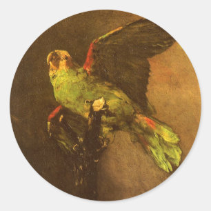 Vincent van Gogh - Still Life with Green Parrot Classic Round Sticker