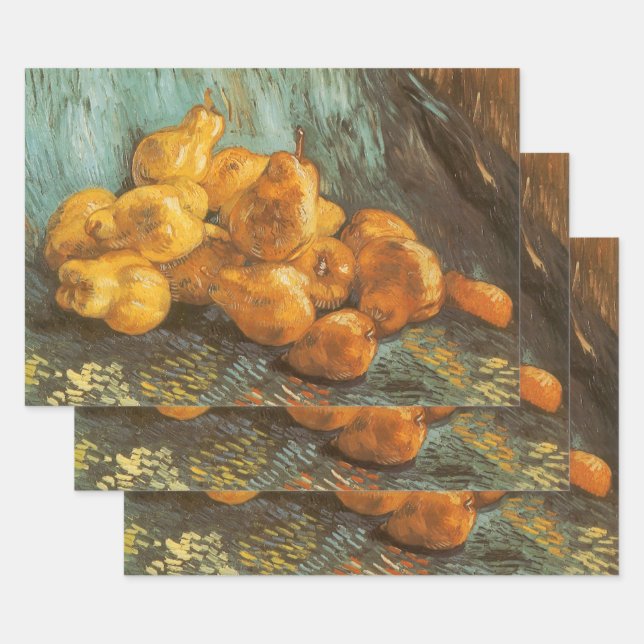 Vincent van Gogh - Still Life with Quince Pears Wrapping Paper Sheet (Set)