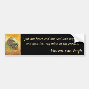 Vincent van Gogh - Still Life with Skull Bumper Sticker