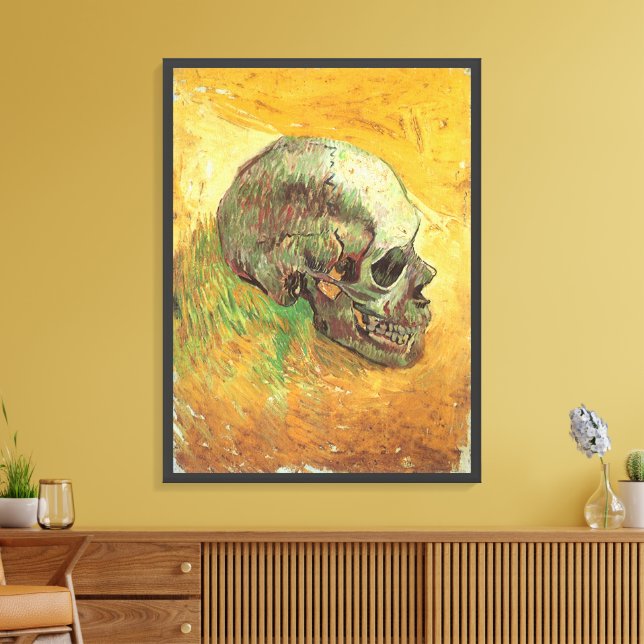 Vincent van Gogh - Still Life with Skull Canvas Print (Insitu(LivingRoom))