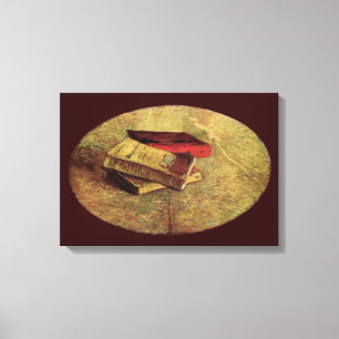 Vincent van Gogh - Still Life with Three Books Canvas Print