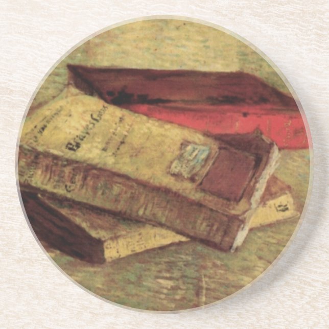 Vincent van Gogh - Still Life with Three Books Coaster (Front)
