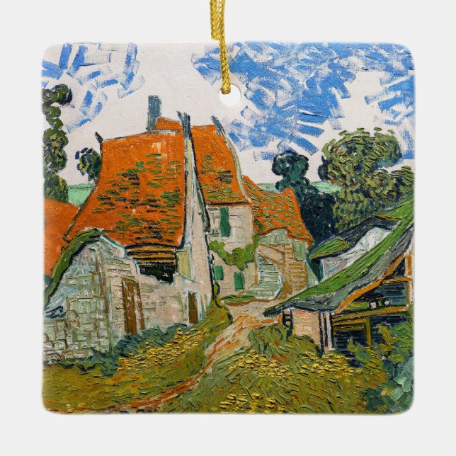 Vincent van Gogh - Street in Auvers-sur-Oise Ceramic Ornament (Front)