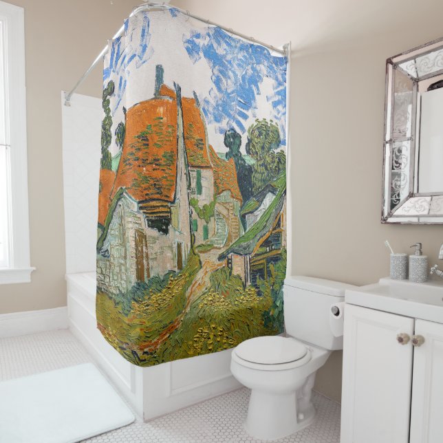 Vincent van Gogh - Street in Auvers-sur-Oise Shower Curtain (In Situ)