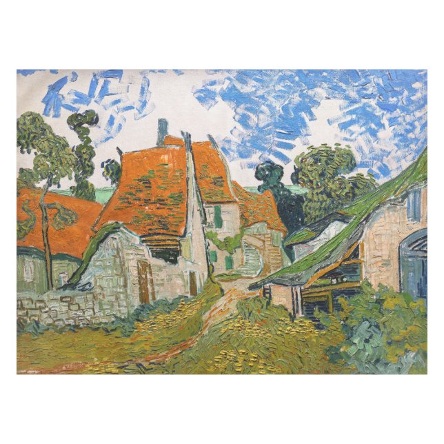 Vincent van Gogh - Street in Auvers-sur-Oise Tablecloth (Front (Horizontal))