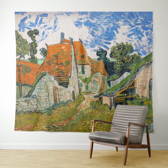 Vincent van Gogh - Street in Auvers-sur-Oise Tapestry (In Situ (Horizontal))