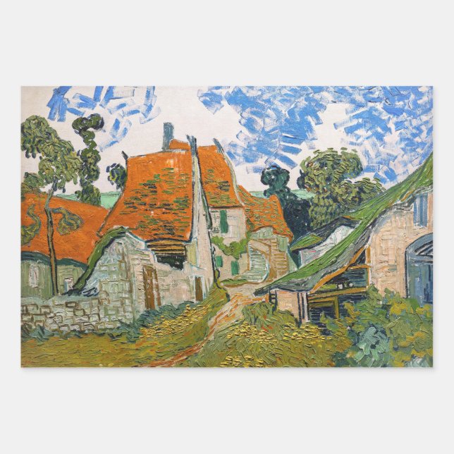 Vincent van Gogh - Street in Auvers-sur-Oise Wrapping Paper Sheet (Front)