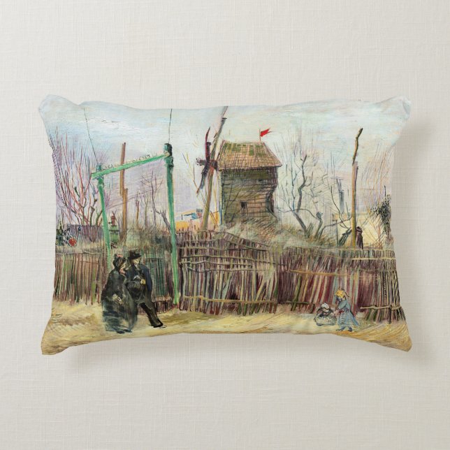 Vincent van Gogh - Street Scene in Montmartre Decorative Cushion (Front)