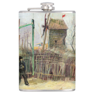 Vincent van Gogh - Street Scene in Montmartre Hip Flask