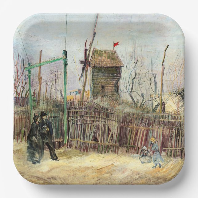 Vincent van Gogh - Street Scene in Montmartre Paper Plate (Front)