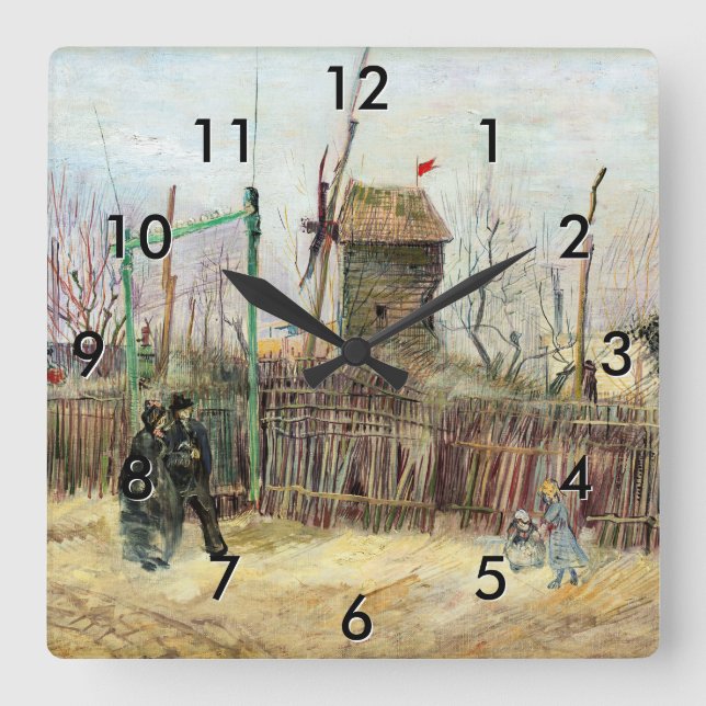Vincent van Gogh - Street Scene in Montmartre Square Wall Clock (Front)