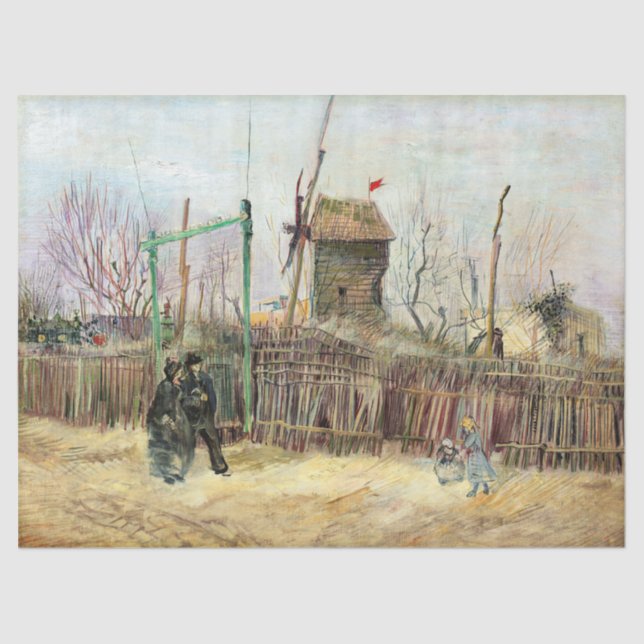 Vincent van Gogh - Street Scene in Montmartre Tissue Paper (Front)