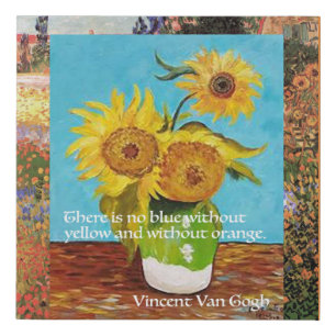 Vincent Van Gogh, Sunflower Quote Faux Canvas Print