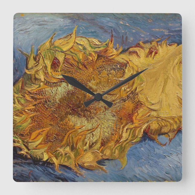 Vincent van Gogh | Sunflowers, 1887 Square Wall Clock (Front)