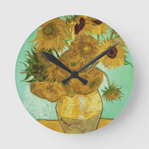 Vincent van Gogh   Sunflowers, 1888 Round Clock
