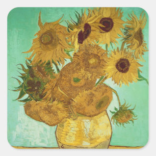 Vincent van Gogh Sunflowers, 1888 Square Sticker