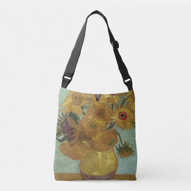 Vincent Van Gogh - Sunflowers, 1889 Crossbody Bag (Front)