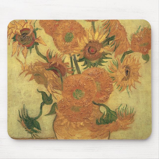 Vincent van Gogh | Sunflowers, 1889 Mouse Mat (Front)