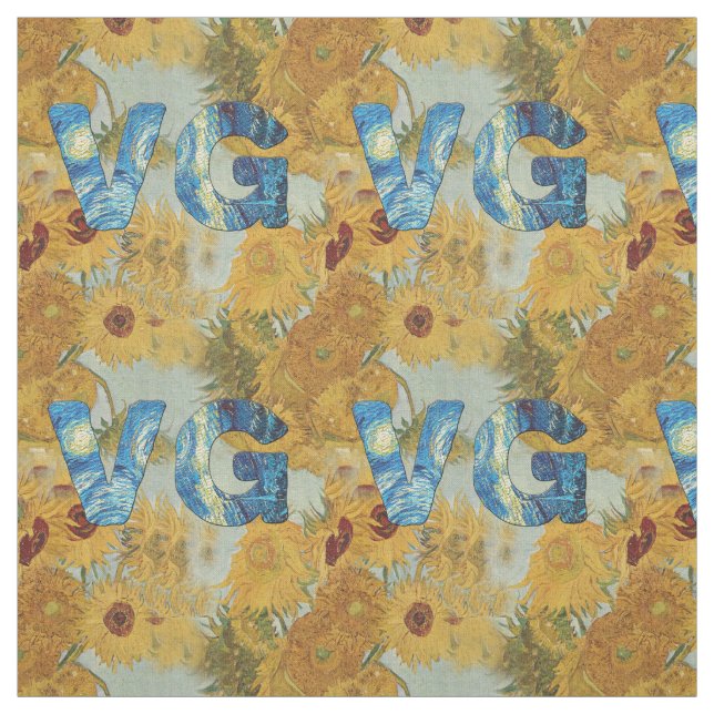Vincent Van Gogh Sunflowers Fabrics Fabric (Swatch)