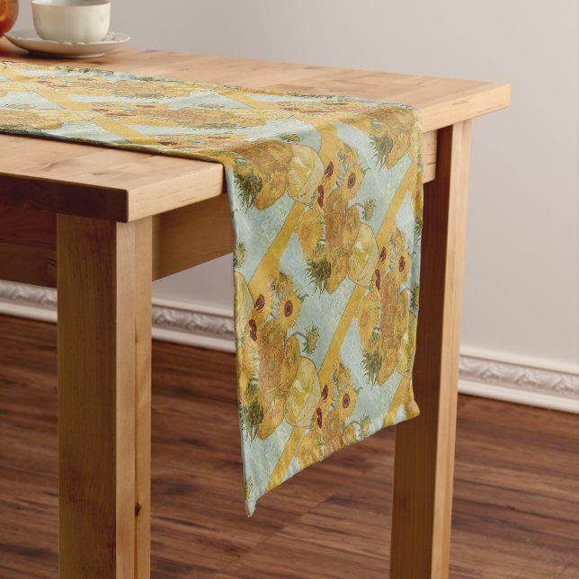 Vincent Van Gogh - Sunflowers - Lovely Floral Art Short Table Runner (In Situ)