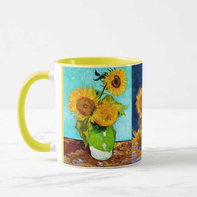 Vincent Van Gogh - Sunflowers Mug (Left)