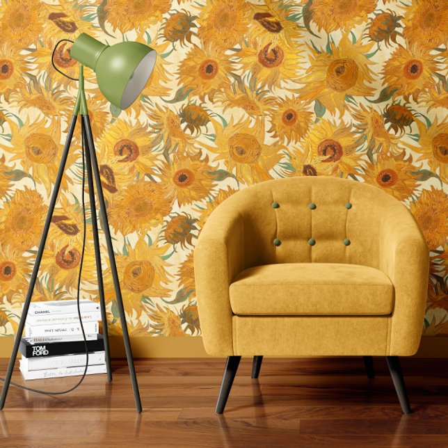 Vincent Van Gogh Sunflowers Pale Yellow Wallpaper (Creator Uploaded)