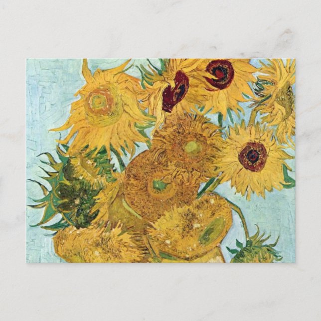 Vincent Van Gogh Sunflowers Postcard (Front)
