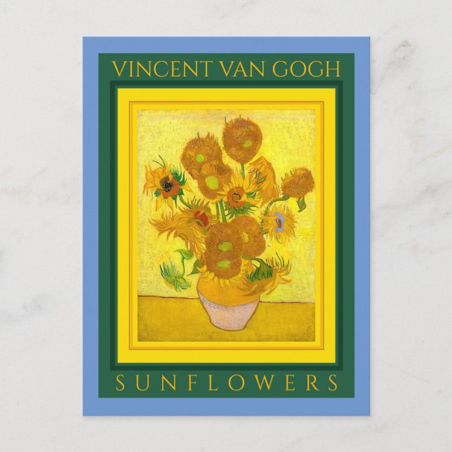 VINCENT VAN GOGH ...SUNFLOWERS ... Postcard (Front)