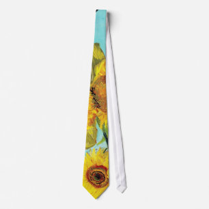 Vincent van Gogh Sunflowers Vase First Turquoise Tie