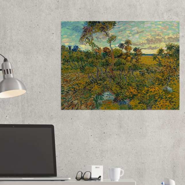 Vincent Van Gogh, Sunset At Montmajour Foil Prints (In Situ (Desk 2))