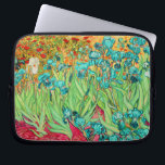 vincent van gogh teal irises laptop sleeve<br><div class="desc">Van Gogh purple irises.   Digitally enhanced by PixDezines.
com.   All rights reserved</div>